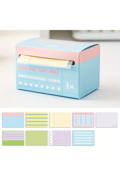 Choice5 Style D 70pcs Colorful Sticky Notes - 3 Meters Long Pull-Out Type Ful...