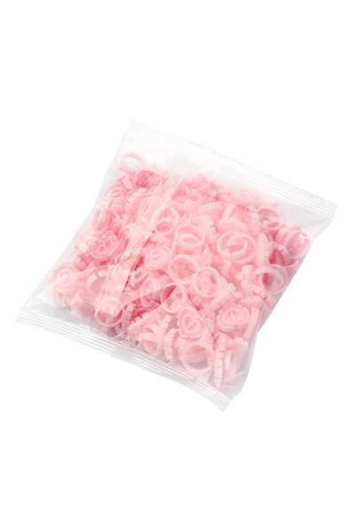 Choice5 Heart Light Pink 100Pcs Disposable Glue Ring Holder Eyelash Extension...
