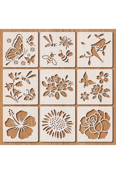 Choice 9pcs Bview Art Butterfly Stencils for Painting, 9-Pack Reusable DIY Te...
