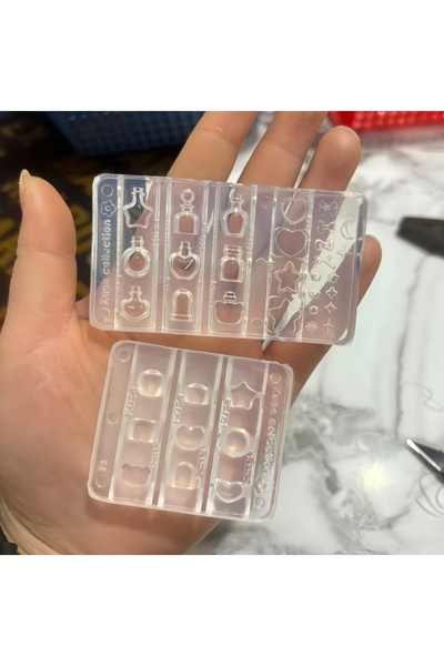 Choice PF-924 Transparent Silicone Nail Art Mold Vintage Glass Bottle Wishbon...