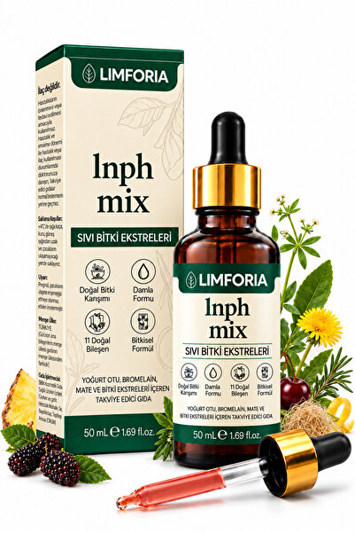 limforia Lnph Mix Bitkisel Damla & Yoğurt Otu, Bromelain ve Mate Yaprağı İçer...