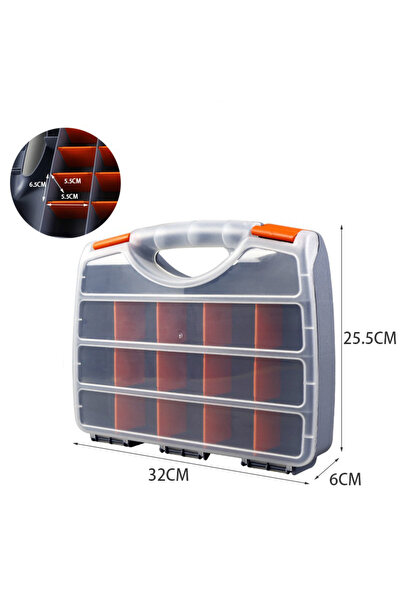 Choice As shown Silver ABS Plastic Portable Parts Box Screw Storage Box Metal...