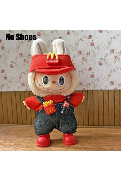 Miniso No Dolls Clothes-141-Cola For Labubu Doll Workwear Fast Food Fries Col...