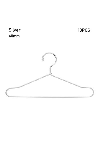 Choice silver-40mm 10Pcs Cute Mini Hangers Metal Doll Dress Clothes Stand for...