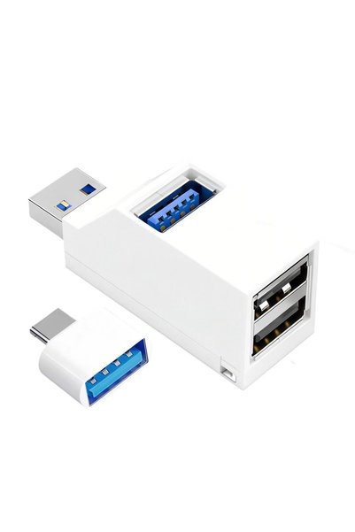 Choice3 white2piece USB 3.0 HUB Adapter Extender Mini Splitter Box 1 to 3 Por...