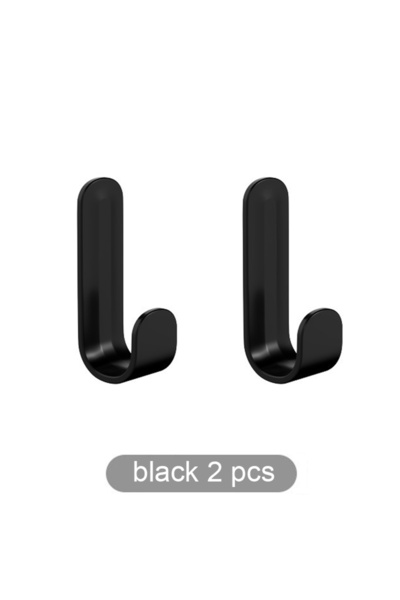 Choice black 2pcs Heavy Duty Adhesive Hooks, No Drill Wall Hooks for Kitchen ...