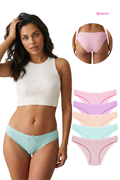 Newlilla 1101 Bikini Kadın T. Dantelli Külot Paketi 1101-V10