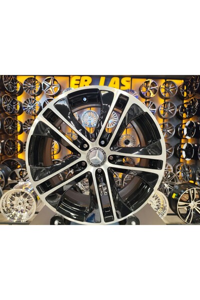 MERCEDES 4 Adet ORIJINAL 7.5*17 5*112 ET47 66.6 BLACK MACK JANT YENİLENMİŞ (T...