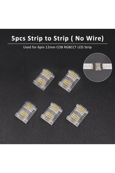 choice2 Strip to Strip 6pin COB LED Strip Light Connector Welding-Free Quick ...
