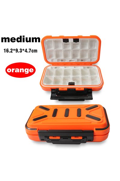 Choice M Orange 24 Grids Fishing Tackle Boxes Waterproof Storage Bait Hook Lu...