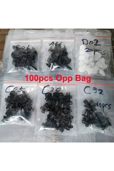 choice2 100pcs-OPP Bag 100Pcs Car Plastic Clips Fastener Screws Body Push Ret...