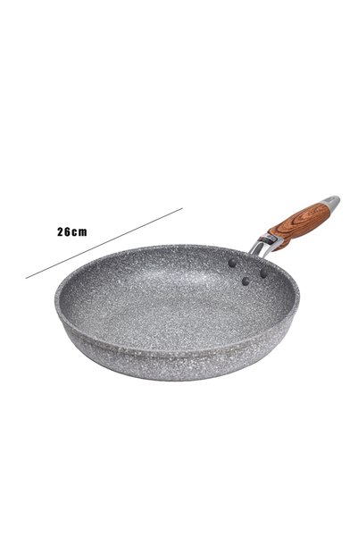 Choice Frying Pan 26cm Durable Stone Frying Wok Pan Non-stick Ceramic Pot Ind...