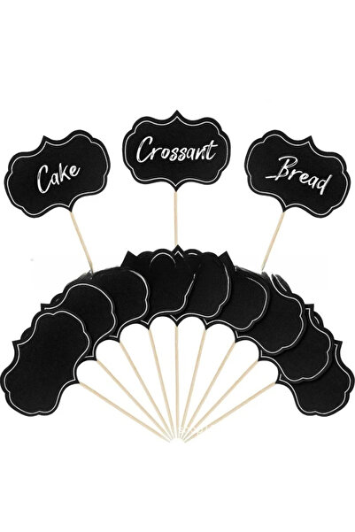 Choice 24pcs black Mini Blackboard Paperboard Message Slate Business Card Hol...