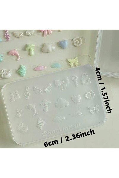 Choice PF-687 Y2K Mini Cute Butterfly Wings Note Bowtie 3D Nail Art Decoratio...