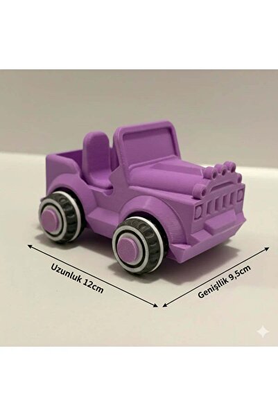 Hareketli Tekerlekli Safari Jeep - 12 cm Dayanıklı Oyuncak Araba