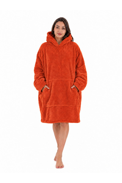 Mulberry Wellsoft Kapşonlu Giyilebilir Tv Battaniyesi Unisex Over Size
