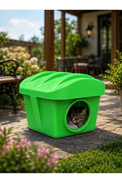 icon line Kedi Köpek Evi Kulübesi Yuvası Plastik Tek Parça Taşınabilir