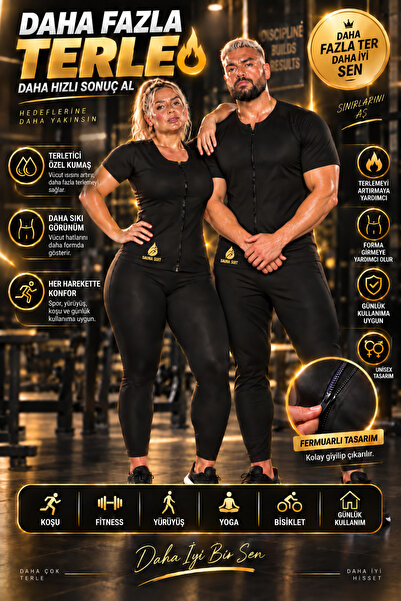 SAUNA SUIT Orjinal Sauna Suit Eşofman Termal Fermuarlı Maksimum Terleme Eşofmanı