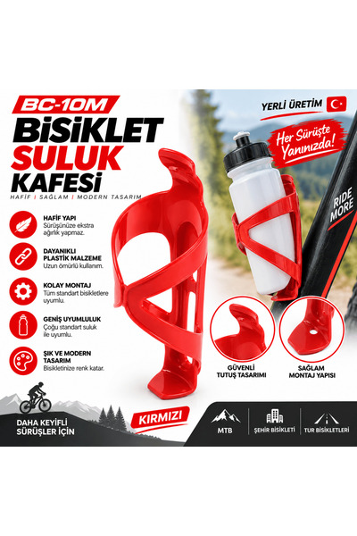 Genel Markalar Bisiklet Suluk Kafesi - BC-10M, Plastik,Hafif Dayanıklı Beyaz/...