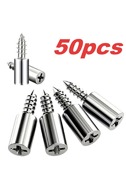 Choice5 2.5cm 0.98Inch 50Pcs Shelf Bracket, Self Tapping Screws Bracket Shelf...