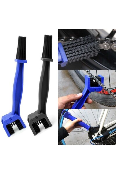 Choice black Portable Chain Cleaner Motorcycle Road Bike Chain Clean Brush Bi...