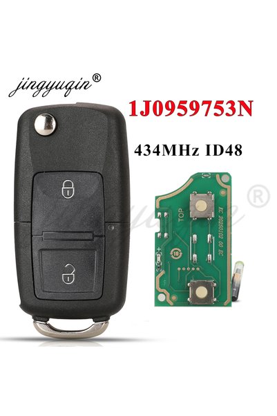 choice2 مفتاح سيارة عن بعد من نوع Jingyuqin 1J0959753N بتردد 433 ميجاهرتز وشر...