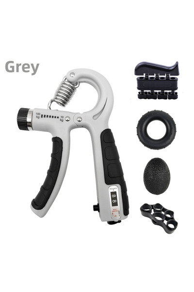 Choice Grey-5pcs Grip Strength Trainer Forearm Strengthener Hand Squeezer Adj...