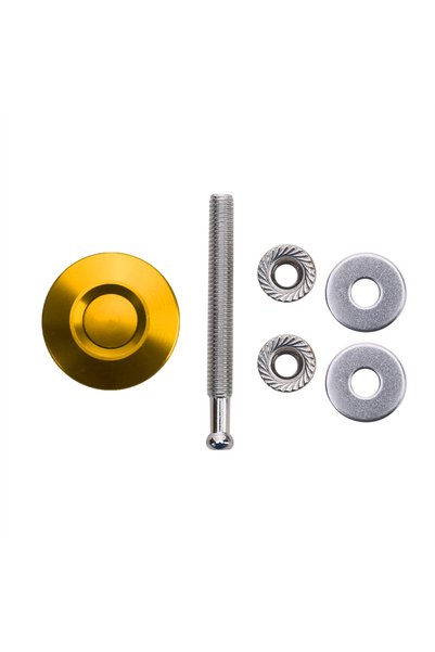 Choice9 Gold 25mm Universal Push Button Billet Quick Release Fasteners Set Ra...