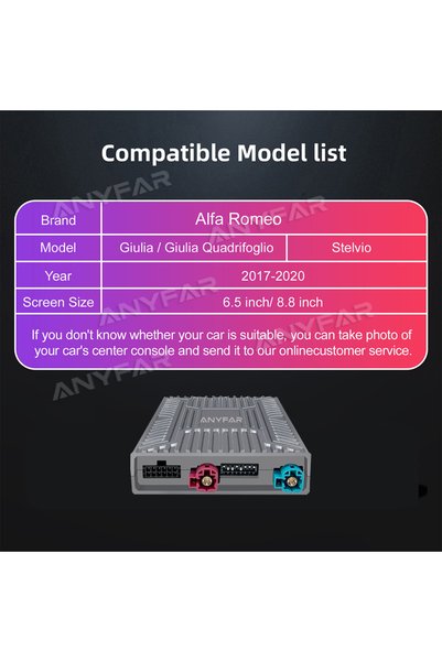 Choice For Alfa NEW Wireless CarPlay Android Auto For Alfa Romeo Stelvio Giul...