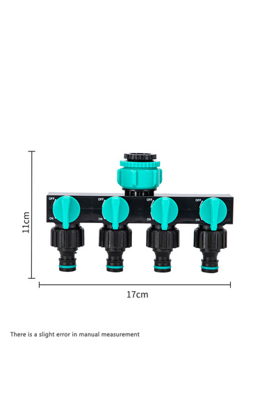 Choice1 Blue Faucet Connector Garden Accessories Water Distributor 4 Way Wate...