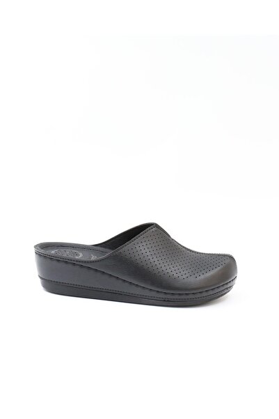 BENTO 15050 Black Closed Toe Anatomical Women's Slippers