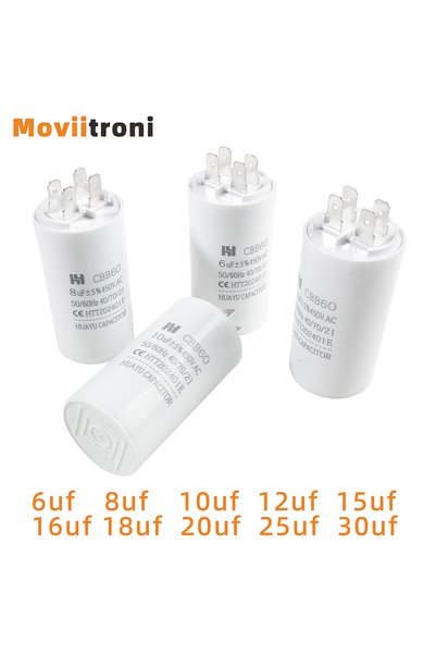 Choice3 20uf CBB60 Capacitor 450VAC Double Insert 50/60hz Electric Replacemen...