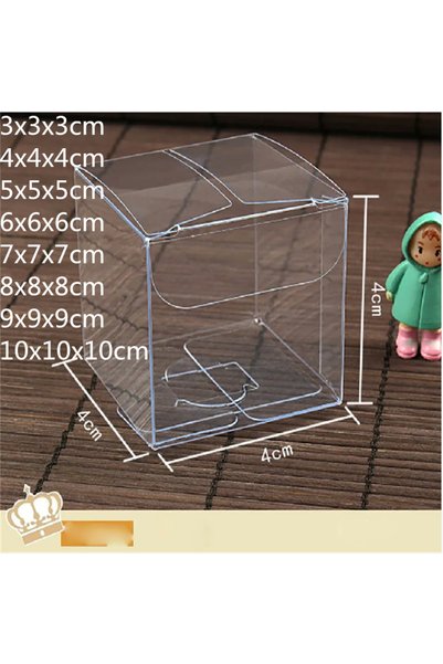 Choice1 10box 10x10x10cm 10pcs Wholesale NewClear PVC Box Packing Wedding/Chr...