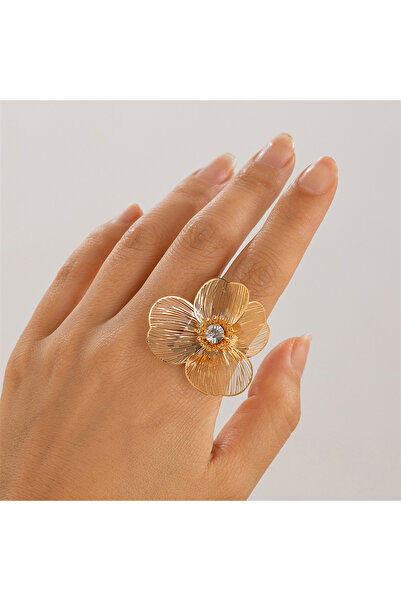 Choice Gold Color Ingemark Size 8 Elegant Ginkgo Leaf Flower Rings for Women ...