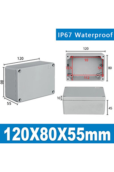 Choice9 FA2-1 120x80x55mm Industry IP66 Waterproof Cast Aluminum Junction Box...