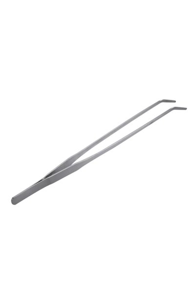 Choice6 1pc Crooked Stainless Steel Aquarium Tweezers Pliers Fish Tank Plant ...