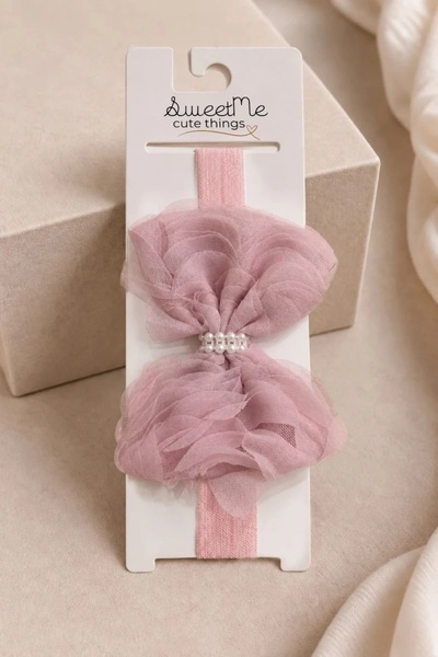 SweetMe Kız bebek çocuk saç bandı fiyonk ve çiçek model özel tasarım