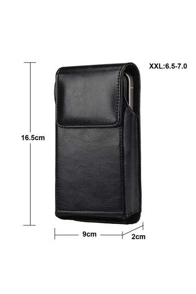 Choice1 XXL Universal Leather Mobile Phone Waist Bag For iPhone 17 16 15 Pro ...