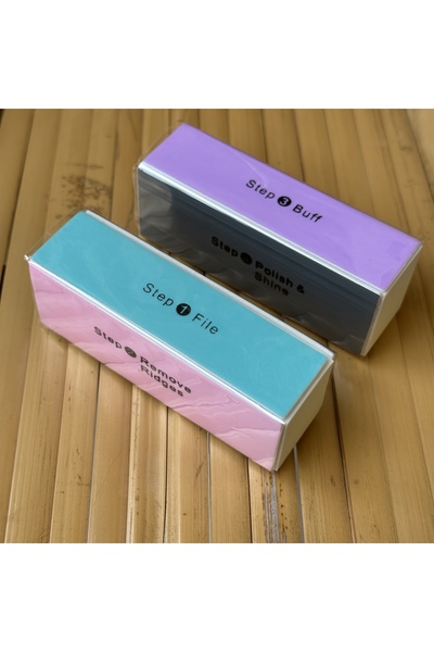 Choice GRAY 2-Pack Nail File and Polishing Blocks, Professional Nail Art Tool...