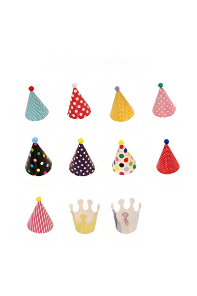 Choice MULTI 11PCS Birthday party trumpet birthday hat cute color，Son, daught...