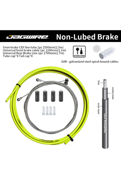 Choice CEX Brake Green 5mm MTB Road Bike Brake Cable JAGWIRE Set Non-lubed CE...