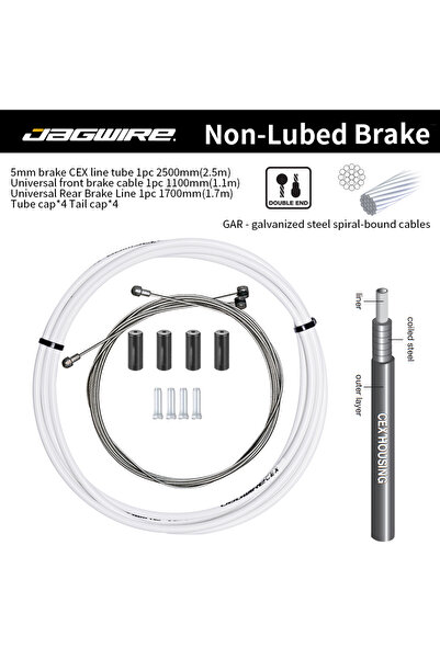 Choice CEX Brake White 5mm MTB Road Bike Brake Cable JAGWIRE Set Non-lubed CE...