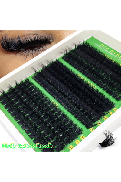 choice2 رموش صناعية منفوشة ومموجة طراز MIX 0.07mm D Fluffy80D100D120D HBZGTLA...