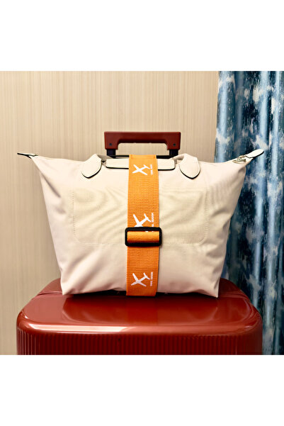 Choice4 Orange Aircraft Printed Nylon Luggage Fixed Strap With One Pack