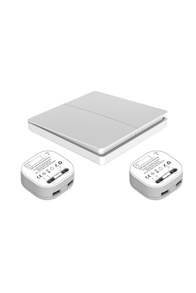 Choice1 مفتاح لاسلكي كينيتيكي أبيض ثنائي الاتجاه مقاوم للماء، نوع 86، بدون إط...