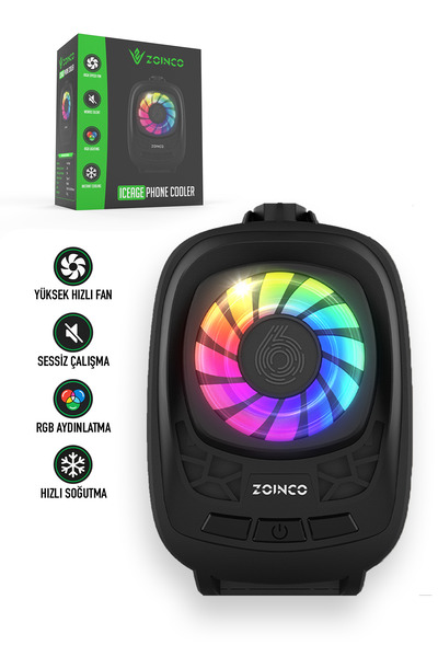 ZOİNCO Iceage Telefon Soğutucu Fan - Yarı Iletken Hızlı Soğutucu Radyatör - P...