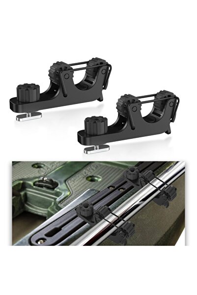 Choice Black 2 PCS Extend Kayak Paddle Holder Kayak Track Mount Accessories f...