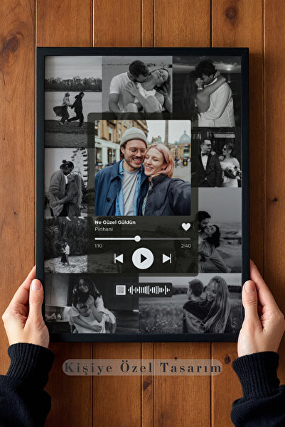 tablodea Kişiye Özel Fotoğraf Tasarımı Spotify Anı Tablosu TD Anlamlı Romanti...