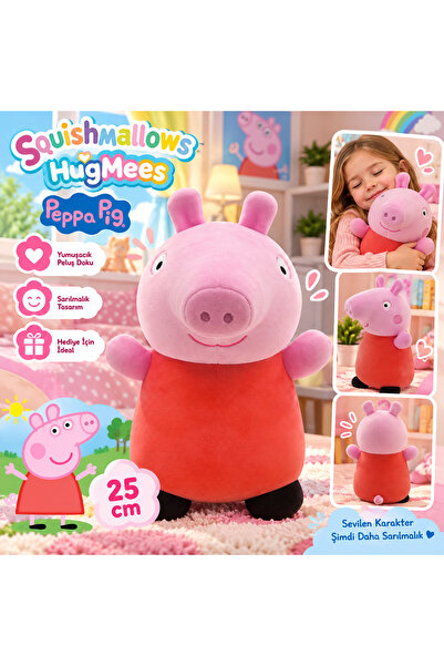 Cici Oyuncak Squishmallows Original HugMees Peppa Pig Domuz Ultrasoft Officia...