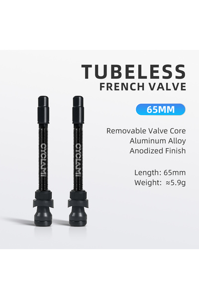 Choice 2 pcs Black 65mm 2 Pcs CYCLAMI Bicycle Tubeless Valve Aluminum Alloy P...